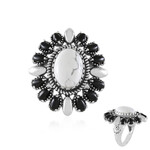 Anillo en plata con Howlita (Desert Chic)