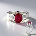 Anello in argento con Rubino del Madagascar (de Melo Essence)