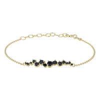 Black Spinel Silver Bracelet