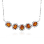 Collana in argento con Cianite Arancione