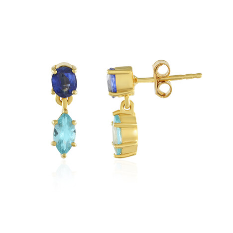 Blue Apatite Silver Earrings