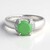 Anello da uomo in argento con Calcedonio Verde