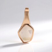 Zawieszka ze srebra pozłacanego - Kwarc różowy (MONOSONO COLLECTION)