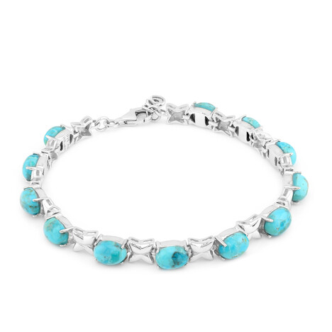 Blauer Kingman Mohave-Türkis-Silberarmband (Faszination Türkis)