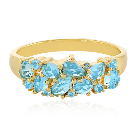 Schweizblauer Topas-Silberring