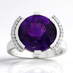 Anello in argento con Ametista Zambiana