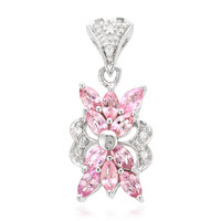 Pendentif en argent et Saphir Padparadscha