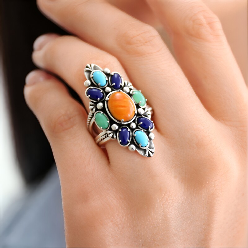 Edelstein-Silberring (Desert Chic)