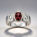 Anello in argento con Tormalina Rosa Brasiliana (Pallanova)