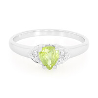 Anello placcato in platino con Tormalina Cuprian