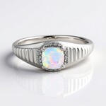 Anello in argento con Opale di Welo
