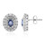 Ceylon Blue Sapphire Silver Earrings