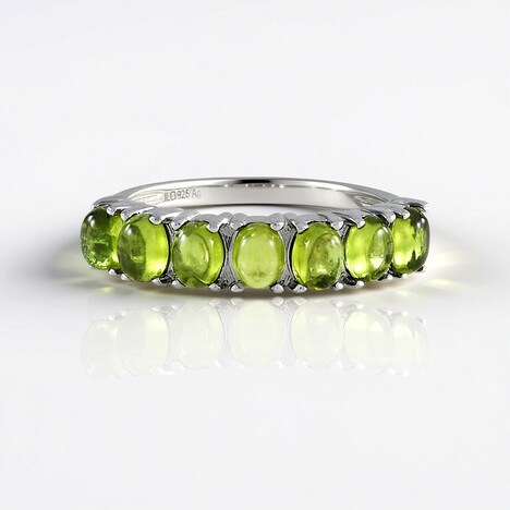 Anello in argento con Vesuvianite