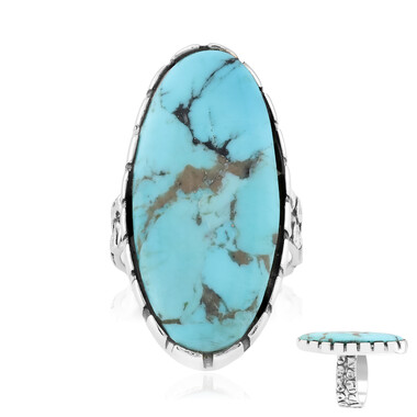 Kingman Blue Mojave Turquoise Silver Ring (Jones Lee)