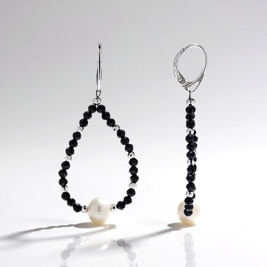 Orecchini in argento con Perla d'Acqua Dolce Bianca