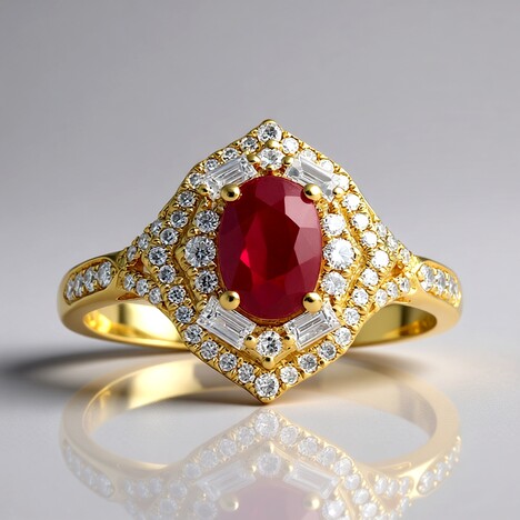 Bague en or et Rubis du Mozambique (CIRARI)