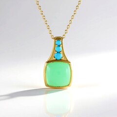 Collana in argento con Crisoprasio