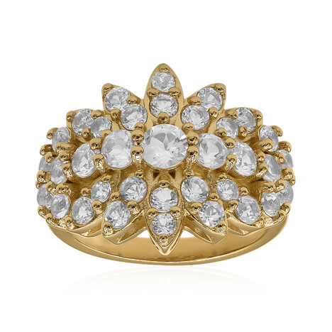 Weißer Topas-Silberring