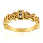 Zilveren ring met SI1 Argyle Rose De France Diamanten (Annette)