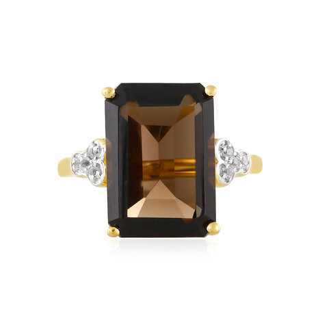 Anello in argento con Quarzo Fumè