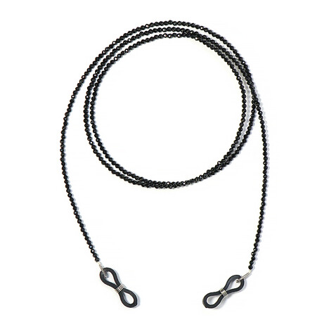 Zilveren accessoire met zwarte spinelstenen