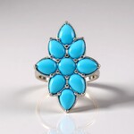 Anello in argento con Turchese Sleeping Beauty (Faszination Türkis)