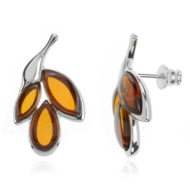 Boucles d'oreilles en argent et Ambre baltique (dagen)