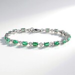 Bracciale in argento con Apatite Verde