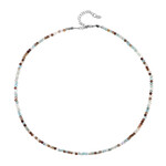 Collana in argento con Zircone Cognac