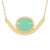 Zilveren halsketting met een chrysopraas (KM by Juwelo)
