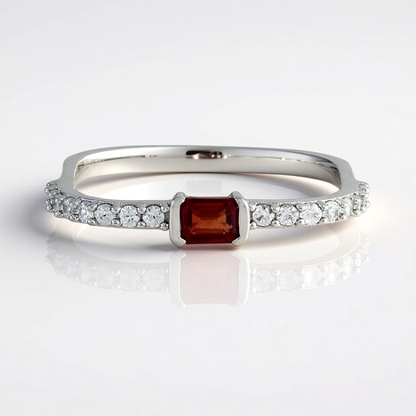Anello in argento con Rubino Tanzania (de Melo Essence)