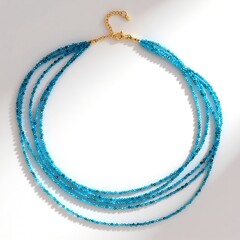 Collana in argento con Apatite Blu Neon