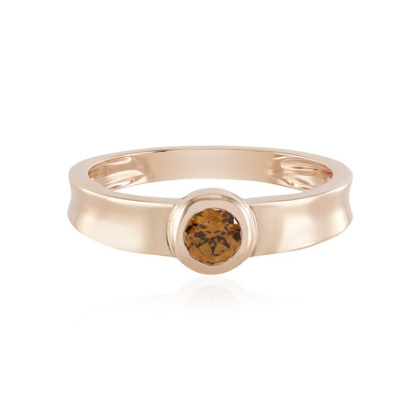 Oranger Zirkon-Goldring