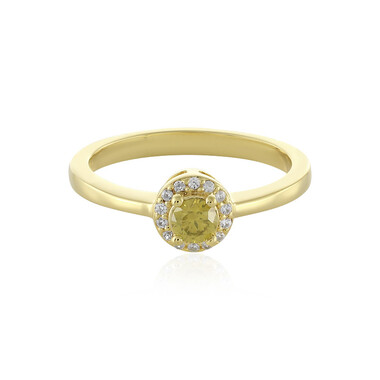 Anello in argento con Diamante Giallo I3