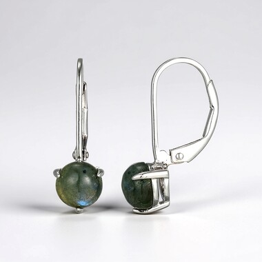Labradorite Silver Earrings