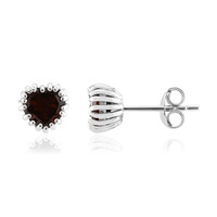 Garnet Silver Earrings