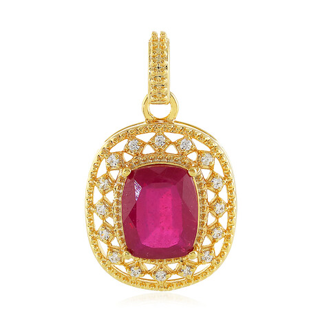 Madagaskar-Rubin-Silberanhänger