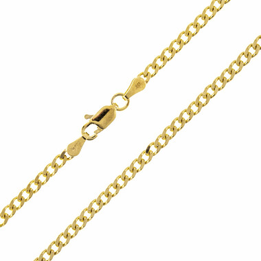 Catenina groumette in argento 925 placcato oro giallo - 50 cm - 8,8 g