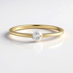 Anello in oro con Diamante IF (G) (de Melo Gold)