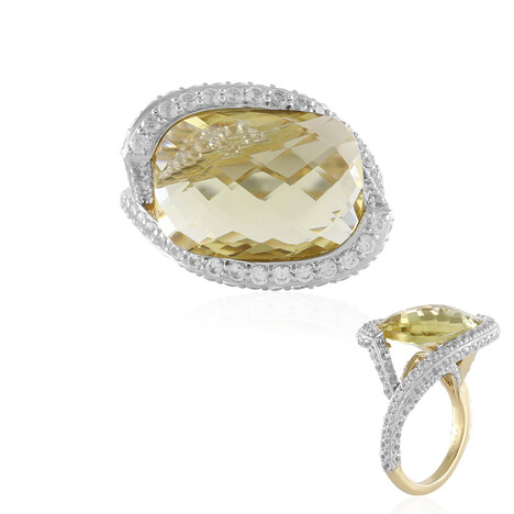 Bague en or et Quartz de l'Ouro Verde (SUHANA)