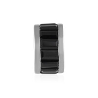 Black Spinel Silver Pendant