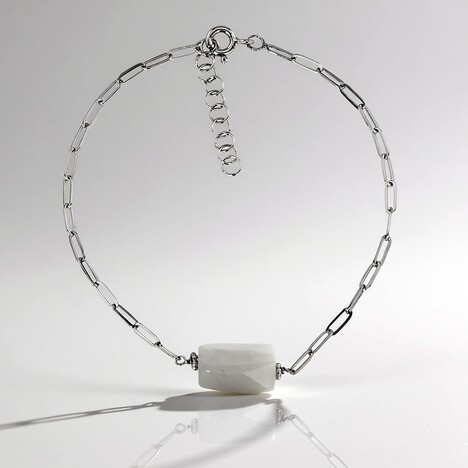 Bracciale in argento con Quarzo Rutilato Nero (Joias do Paraíso)