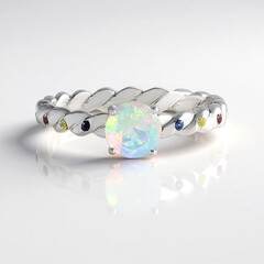 Anello in argento con Opale di Welo