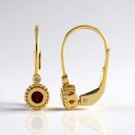 Orecchini in argento con Spinello Rosso