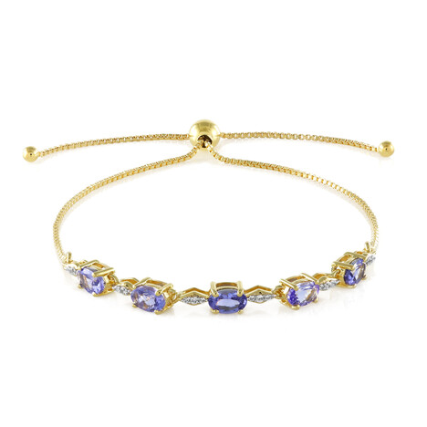 Zilveren armband met tanzanieten