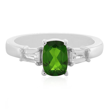 Anello in argento con Diopside Russo