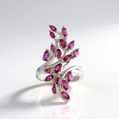 Anello in argento con Rodolite