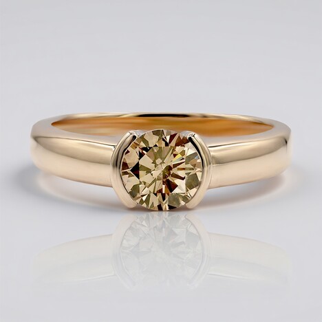 Bague en or et Diamant rose de France VS1 d'Argyle (Annette)