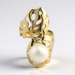 Anello in argento con Perla di Acqua Dolce (TPC)