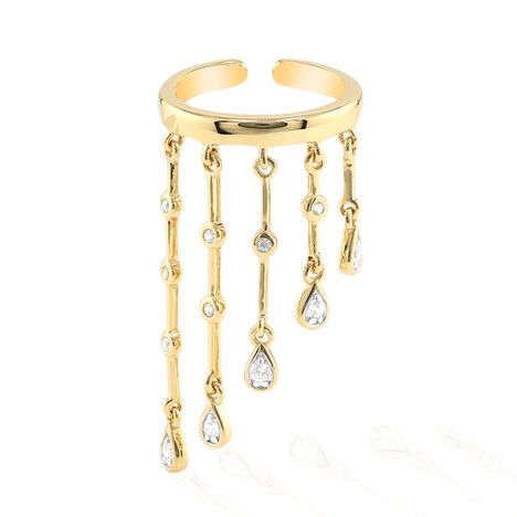 Zilveren ring met zirkonen (M de Luca)